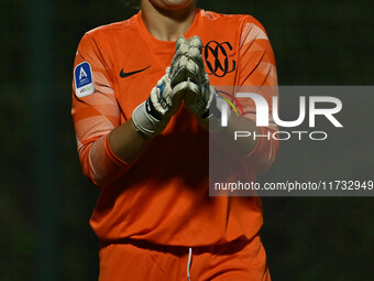 Astrid Gilardi of F.C. Como Women participates in the 8th day of the Serie A Femminile eBay Championship between S.S. Lazio and F.C. Como at...