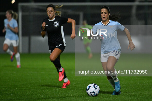 Flaminia Simonetti of S.S. Lazio is in action during the 8th day of the Serie A Femminile eBay Championship between S.S. Lazio and F.C. Como...