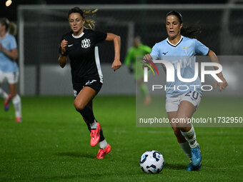 Flaminia Simonetti of S.S. Lazio is in action during the 8th day of the Serie A Femminile eBay Championship between S.S. Lazio and F.C. Como...