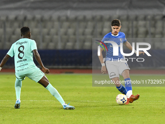 Gabriel Buta is in action during the Romanian Cup match between Sanatatea Cluj and Farul Constanta at Cluj Arena in Cluj, Romania, on Octobe...