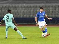 Gabriel Buta is in action during the Romanian Cup match between Sanatatea Cluj and Farul Constanta at Cluj Arena in Cluj, Romania, on Octobe...