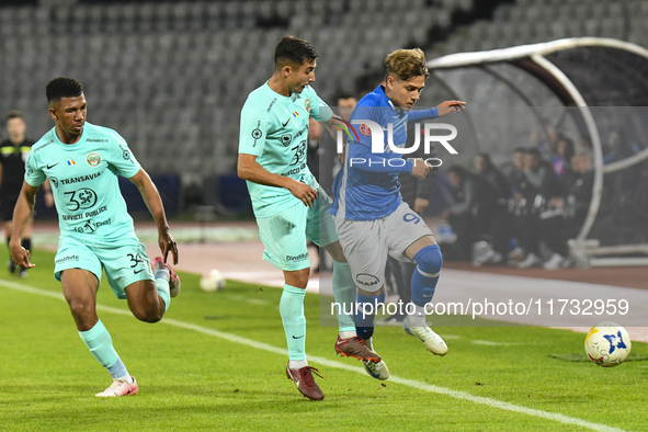 Luca Basceanu plays during the Romanian Cup match between Sanatatea Cluj and Farul Constanta at Cluj Arena in Cluj, Romania, on October 31,...