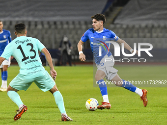 Gabriel Buta is in action during the Romanian Cup match between Sanatatea Cluj and Farul Constanta at Cluj Arena in Cluj, Romania, on Octobe...