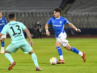 Gabriel Buta is in action during the Romanian Cup match between Sanatatea Cluj and Farul Constanta at Cluj Arena in Cluj, Romania, on Octobe...