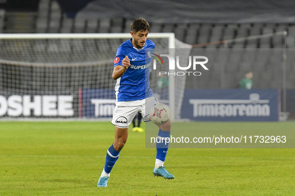 Victor Dican participates in the Romanian Cup match between Sanatatea Cluj and Farul Constanta in Cluj, Romania, on October 31, 2024, at Clu...