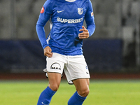 Gustavo Marins is in action during the Romanian Cup match between Sanatatea Cluj and Farul Constanta at Cluj Arena in Cluj, Romania, on Octo...