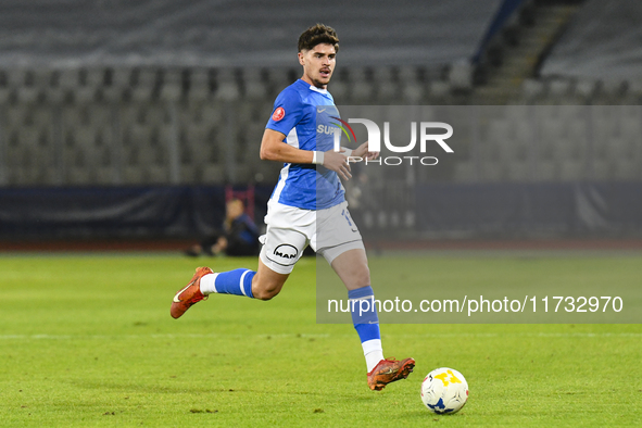 Gabriel Buta is in action during the Romanian Cup match between Sanatatea Cluj and Farul Constanta at Cluj Arena in Cluj, Romania, on Octobe...