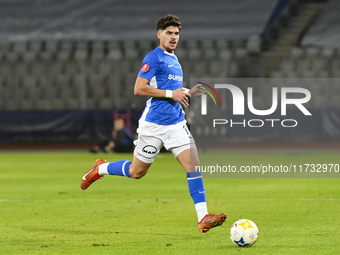 Gabriel Buta is in action during the Romanian Cup match between Sanatatea Cluj and Farul Constanta at Cluj Arena in Cluj, Romania, on Octobe...