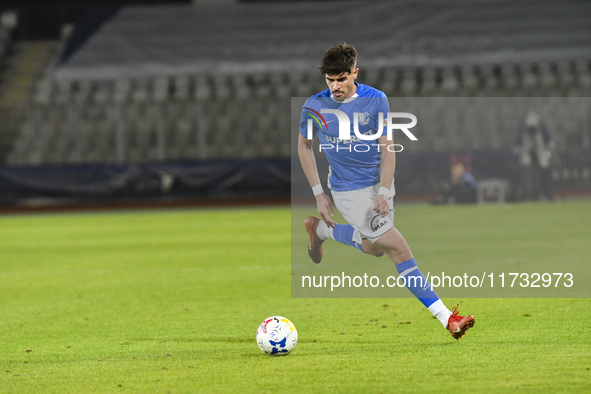 Gabriel Buta is in action during the Romanian Cup match between Sanatatea Cluj and Farul Constanta at Cluj Arena in Cluj, Romania, on Octobe...