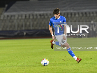 Gabriel Buta is in action during the Romanian Cup match between Sanatatea Cluj and Farul Constanta at Cluj Arena in Cluj, Romania, on Octobe...