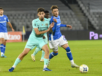 Luca Basceanu and Nicholas Pop are in action during the Romanian Cup match between Sanatatea Cluj and Farul Constanta at Cluj Arena in Cluj,...