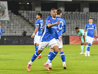 Rivaldinho celebrates during the Romanian Cup match between Sanatatea Cluj and Farul Constanta in Cluj, Romania, on October 31, 2024, at Clu...