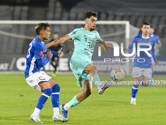 Nicholas Pop participates in the Romanian Cup match between Sanatatea Cluj and Farul Constanta at Cluj Arena in Cluj, Romania, on October 31...