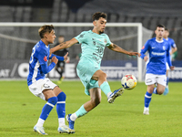 Nicholas Pop participates in the Romanian Cup match between Sanatatea Cluj and Farul Constanta at Cluj Arena in Cluj, Romania, on October 31...