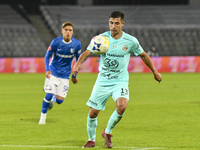 Catalin Cret is in action during the Romanian Cup match between Sanatatea Cluj and Farul Constanta at Cluj Arena in Cluj, Romania, on Octobe...