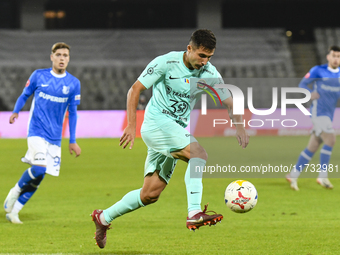 Catalin Cret is in action during the Romanian Cup match between Sanatatea Cluj and Farul Constanta at Cluj Arena in Cluj, Romania, on Octobe...