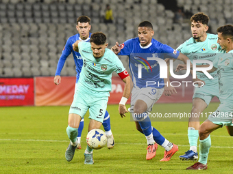 Damian Cimpoiesu is in action during the Romanian Cup match between Sanatatea Cluj and Farul Constanta at Cluj Arena in Cluj, Romania, on Oc...