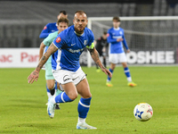 Denis Alibec is in action during the Romanian Cup match between Sanatatea Cluj and Farul Constanta in Cluj, Romania, on October 31, 2024, at...