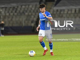 Gabriel Buta is in action during the Romanian Cup match between Sanatatea Cluj and Farul Constanta at Cluj Arena in Cluj, Romania, on Octobe...