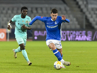 Eduard Radaslavescu is in action during the Romanian Cup match between Sanatatea Cluj and Farul Constanta at Cluj Arena in Cluj, Romania, on...