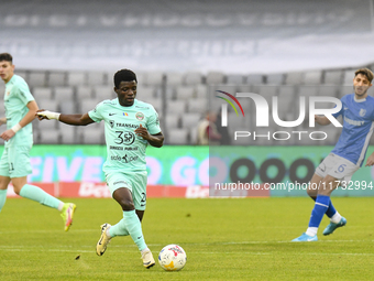 Joseph Aido plays during the Romanian Cup match between Sanatatea Cluj and Farul Constanta at Cluj Arena in Cluj, Romania, on October 31, 20...