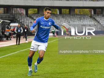 Ionut Cercel participates in the Romanian Cup match between Sanatatea Cluj and Farul Constanta in Cluj, Romania, on October 31, 2024, at Clu...