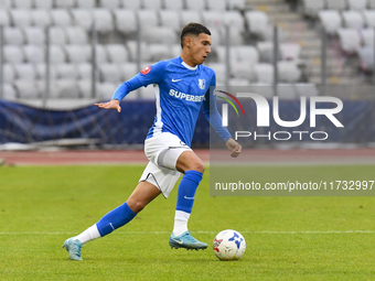 Ionut Cercel participates in the Romanian Cup match between Sanatatea Cluj and Farul Constanta in Cluj, Romania, on October 31, 2024, at Clu...