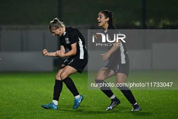 Dominika Skorvankova of F.C. Como Women celebrates after scoring the goal to make it 0-2 during the 8th day of the Serie A Femminile eBay Ch...