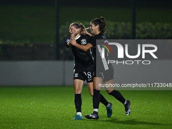 Dominika Skorvankova of F.C. Como Women celebrates after scoring the goal to make it 0-2 during the 8th day of the Serie A Femminile eBay Ch...