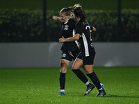 Dominika Skorvankova of F.C. Como Women celebrates after scoring the goal to make it 0-2 during the 8th day of the Serie A Femminile eBay Ch...