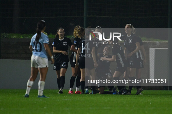 Dominika Skorvankova of F.C. Como Women celebrates after scoring the goal to make it 0-2 during the 8th day of the Serie A Femminile eBay Ch...