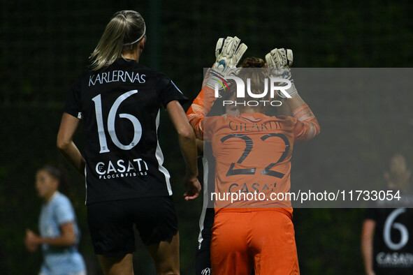 Astrid Gilardi of F.C. Como Women participates in the 8th day of the Serie A Femminile eBay Championship between S.S. Lazio and F.C. Como at...