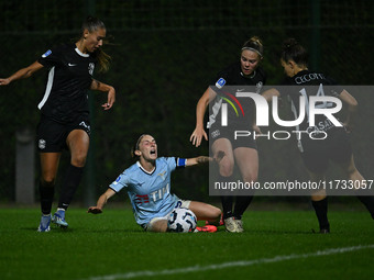 Noemi Visentin of S.S. Lazio is in action during the 8th day of the Serie A Femminile eBay Championship between S.S. Lazio and F.C. Como at...