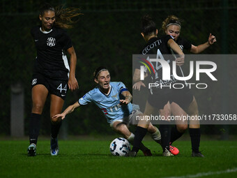 Noemi Visentin of S.S. Lazio is in action during the 8th day of the Serie A Femminile eBay Championship between S.S. Lazio and F.C. Como at...