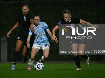 Noemi Visentin of S.S. Lazio is in action during the 8th day of the Serie A Femminile eBay Championship between S.S. Lazio and F.C. Como at...