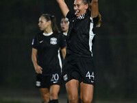 Berta Bou Salas of F.C. Como Women celebrates the goal of Julia Karlernas of F.C. Como Women during the 8th day of the Serie A Femminile eBa...