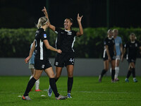 Berta Bou Salas of F.C. Como Women celebrates the goal of Julia Karlernas of F.C. Como Women during the 8th day of the Serie A Femminile eBa...