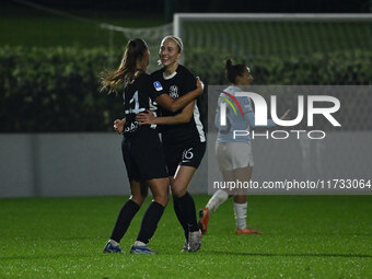 Julia Karlernas of F.C. Como Women celebrates after scoring the goal of 0-1 during the 8th day of the Serie A Femminile eBay Championship be...