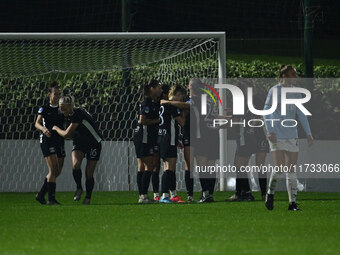 Julia Karlernas of F.C. Como Women celebrates after scoring the goal of 0-1 during the 8th day of the Serie A Femminile eBay Championship be...