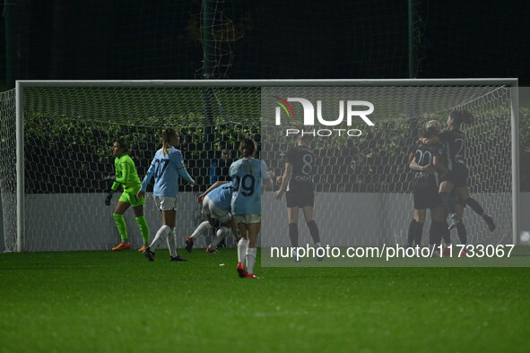 Julia Karlernas of F.C. Como Women celebrates after scoring the goal of 0-1 during the 8th day of the Serie A Femminile eBay Championship be...