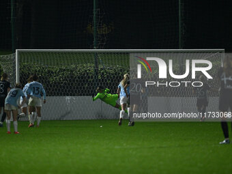 Julia Karlernas of F.C. Como Women scores the goal for 0-1 during the 8th day of the Serie A Femminile eBay Championship between S.S. Lazio...