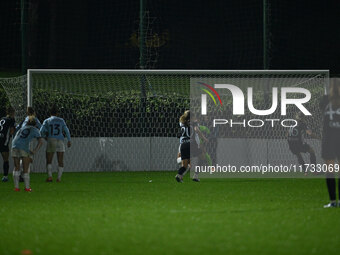 Julia Karlernas of F.C. Como Women scores the goal for 0-1 during the 8th day of the Serie A Femminile eBay Championship between S.S. Lazio...