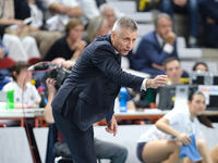 Radostin Stoytchev is the head coach of Rana Verona during the match between Rana Verona and Valsa Group Modena in the regular season of the...