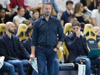 Alberto Giuliani is the head coach of Valsa Group Modena during the match between Rana Verona and Valsa Group Modena in the regular season o...