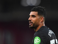 Emerson Palmieri of West Ham United participates in the Premier League match between Nottingham Forest and West Ham United at the City Groun...