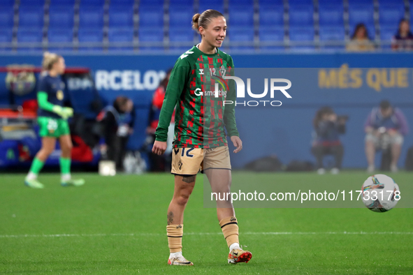 Margherita Monnecchi plays during the match between FC Barcelona Women and SD Eibar Women, corresponding to week 8 of the Liga F, at the Joh...