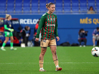 Margherita Monnecchi plays during the match between FC Barcelona Women and SD Eibar Women, corresponding to week 8 of the Liga F, at the Joh...