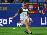 Annelie Leitner plays during the match between FC Barcelona Women and SD Eibar Women, corresponding to week 8 of the Liga F, at the Johan Cr...