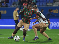 Bernadette Amani plays during the match between FC Barcelona Women and SD Eibar Women, corresponding to week 8 of the Liga F, at the Johan C...