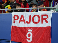 Ewa Pajor supporters attend the match between FC Barcelona Women and SD Eibar Women, corresponding to week 8 of the Liga F, at the Johan Cru...